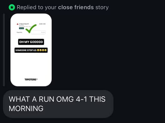 Instagram winning post